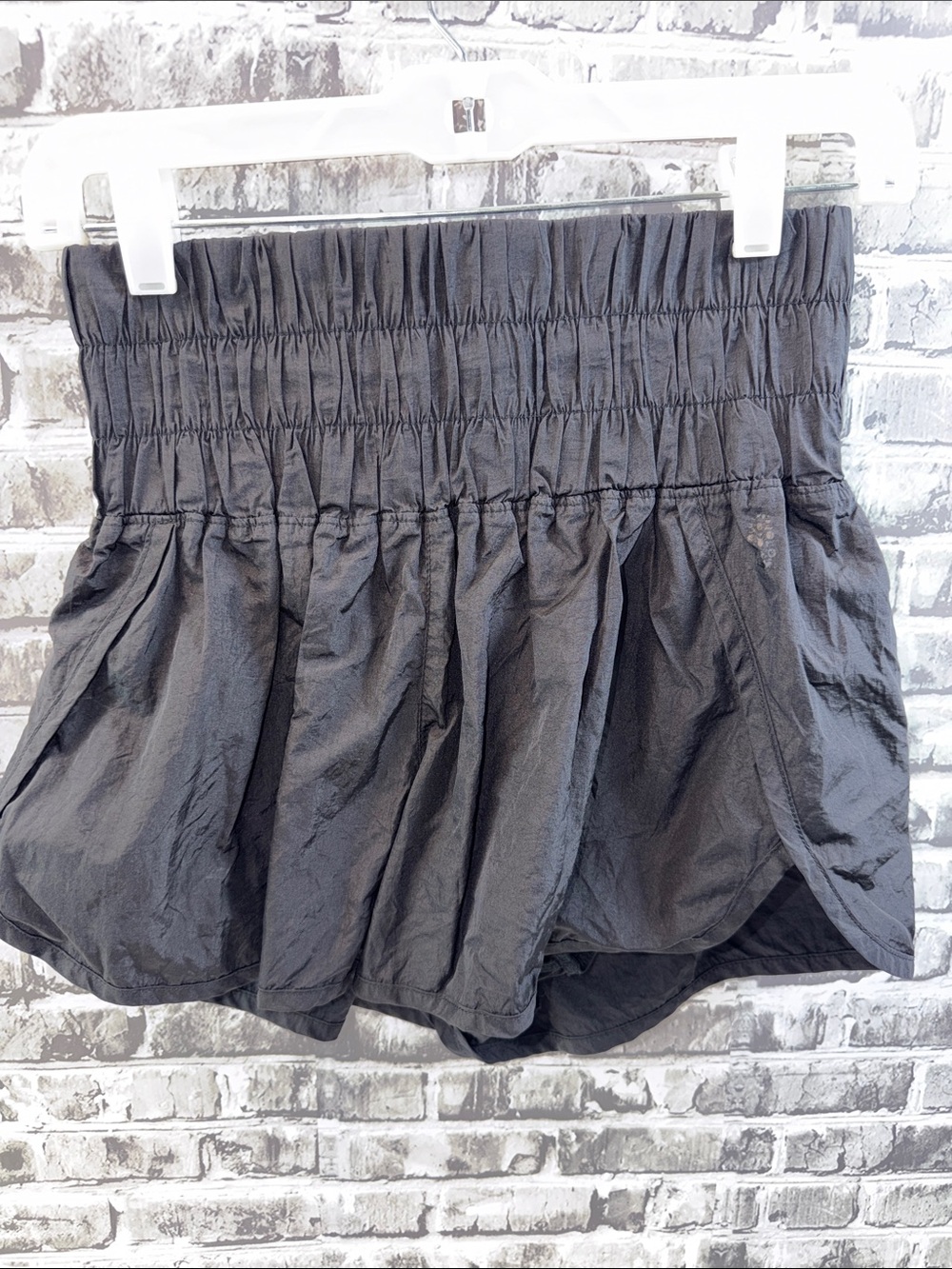 Women's Free People Movement Black Smocked Waist Shorts